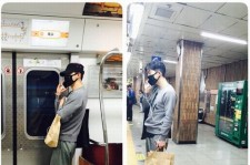 2AMチョグォン、“スウェット姿に紙袋”地下鉄に乗る姿が話題！