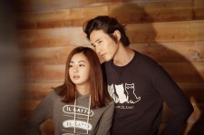Kang So Ra and Won Bin behind the scenes of 'Basic House' for a shooting