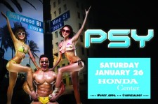 PSY、来年1月に米で初ソロ公演　ビキニ美女に海パン一枚で挟まれた印象的なポスター
