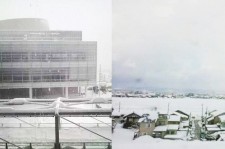 東方神起ツアー新潟公演1日目　大雪の中記念グッズ購入で2000人の行列