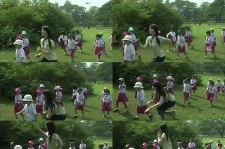 miss Aスジ、タイで幼稚園児たちと戯れる