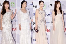 ソン・ヘギョ、イ・ユビら美肌が映える艶やかドレス「2013 APAN STAR AWARDS」