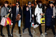 B1A4のスタイリッシュ空港ファッション、クリスマスイベントで日本へ出国
