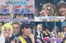 2NE1、『人気歌謡』でカムバック後初の1位獲得に感激の涙