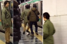 ”爆弾工作員”東方神起チャンミン　日本の地下鉄で発見！？